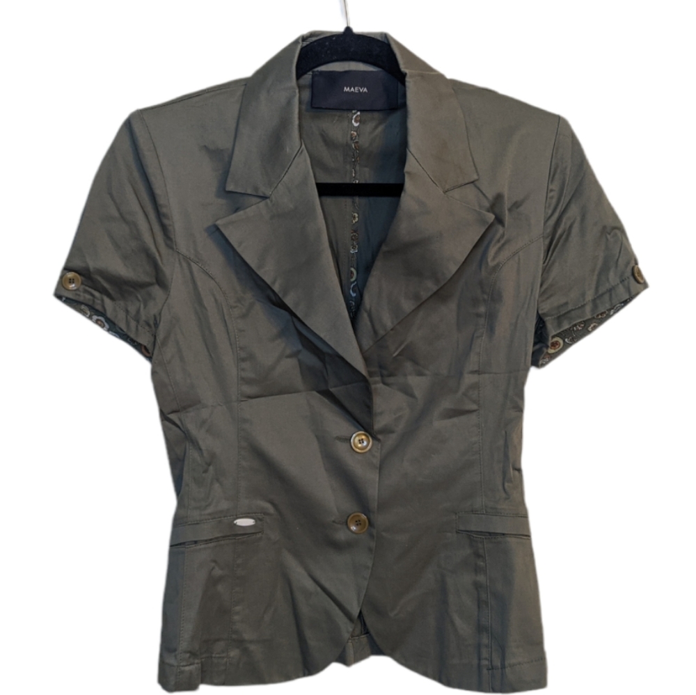 Maeva Green Short Sleeve Blazer XS/S 🌿